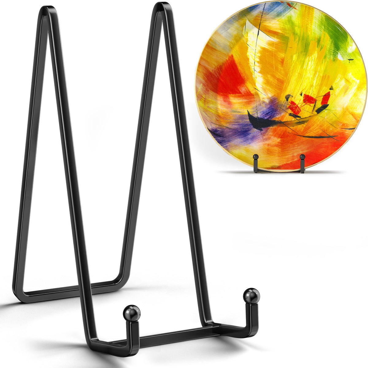 IPAME 12 Inch Plate Stand front view for stable plate display.