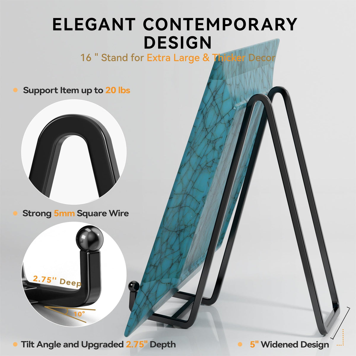 IPAME heavy-duty display easel holds posters with a sturdy matte black finish.