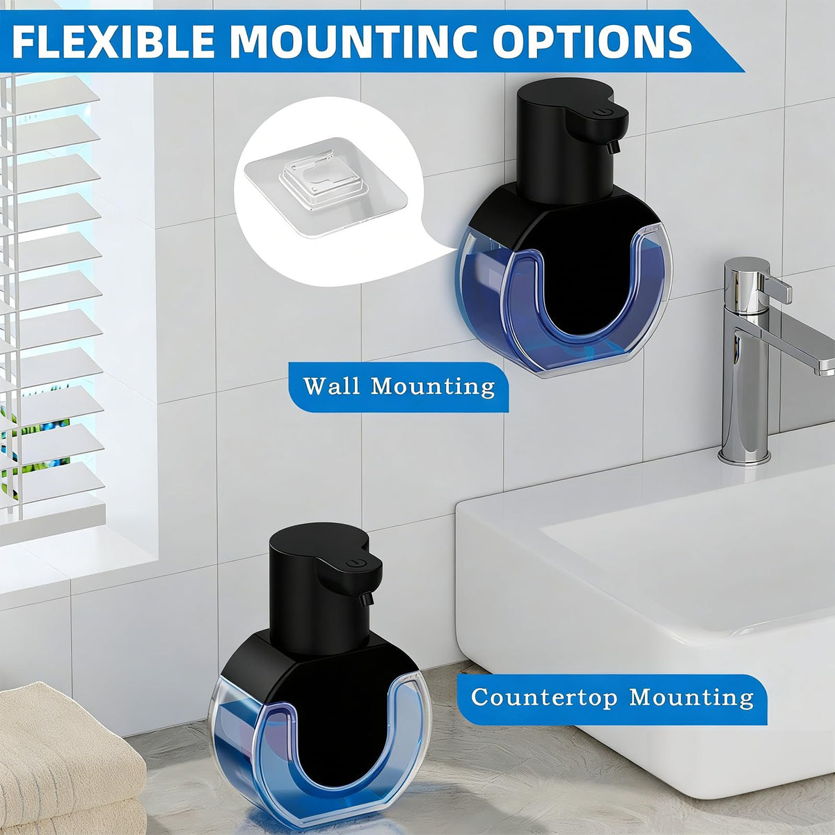 Ipefan automatic soap dispenser dispensing liquid illustrating controlled output for varying needs