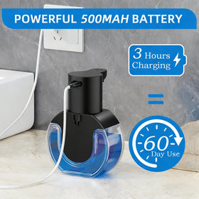 Ipefan rechargeable soap dispenser battery indicator highlighting long-lasting power for daily use