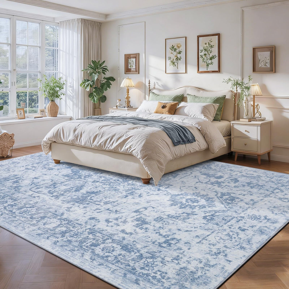 Iplusmall 5x7 rug with non-slip backing helps prevent slips