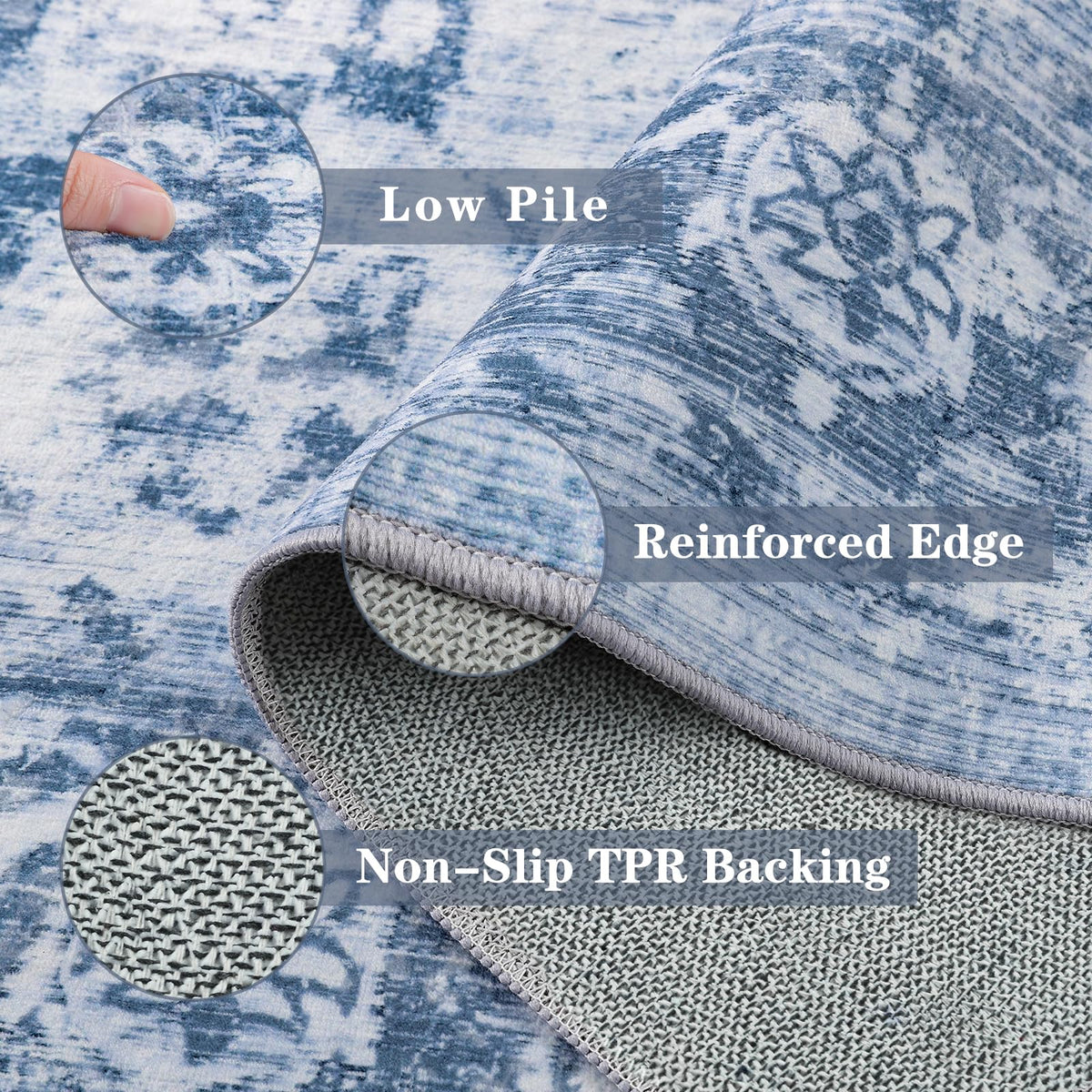 Iplusmall machine-washable rug refreshes spaces quickly.