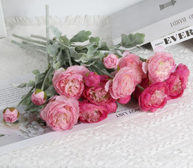 IPOPU artificial ranunculus pink buds for lifelike accents.