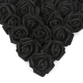 IPOPU black foam rose heads deliver a realistic look for elegant DIY centerpieces.