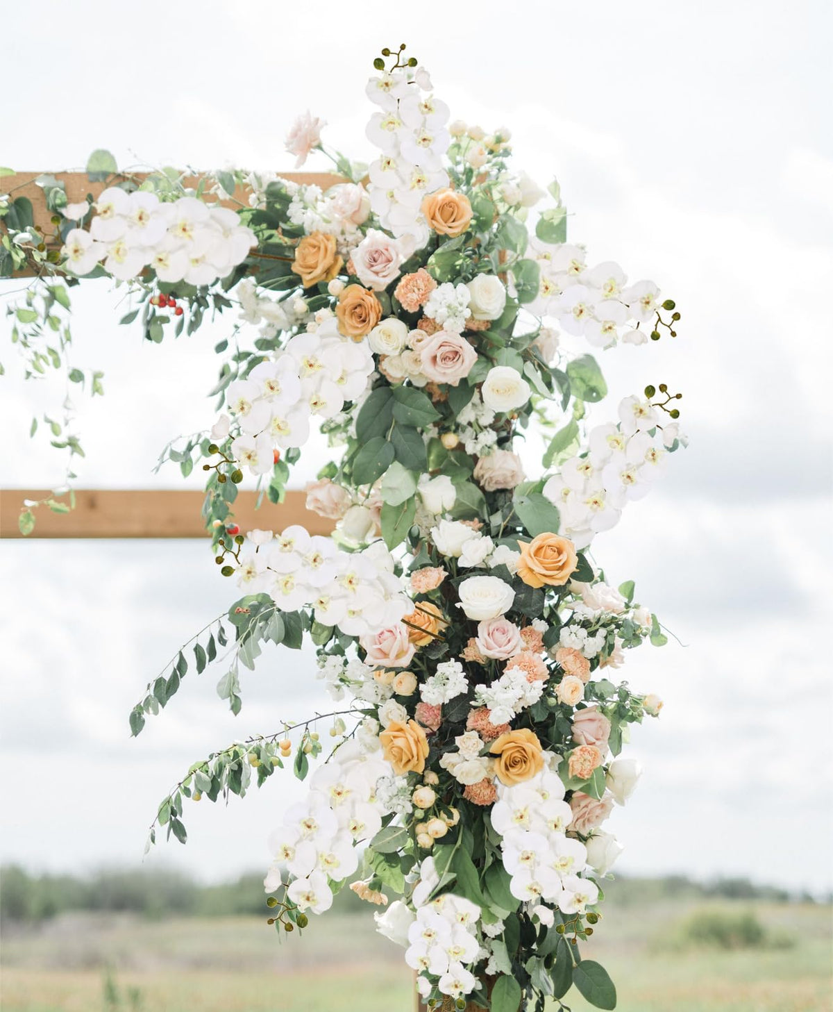 IPOPU Bridal bouquet idea with easy care artificial orchids.