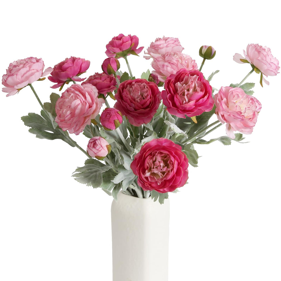 IPOPU fake peonies 18 heads bouquet for vibrant long-lasting decor.