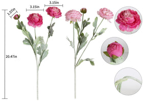IPOPU silk peonies closeup with flocked texture and soft feel.