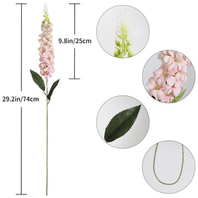 IPOPU wedding centerpiece artificial flowers pink delphinium for lasting elegance.