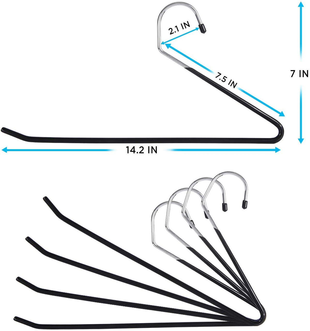 IPOW pant hanger with non-slip coating maintaining fabric stability