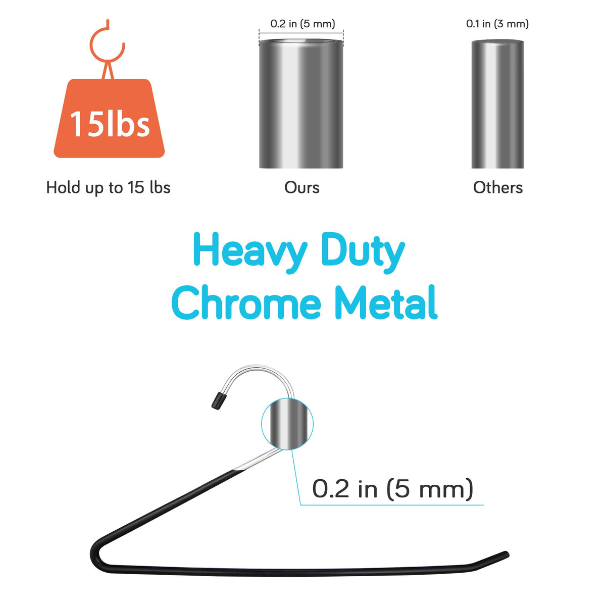 IPOW open-ended pant hanger facilitating easy hanging and removal