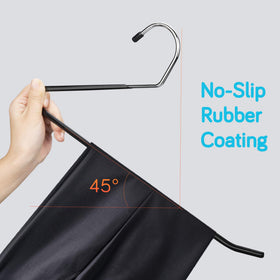 IPOW raised-end pant hanger preventing slipping and creasing