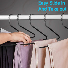 IPOW space-saving wardrobe hangers optimizing closet layout