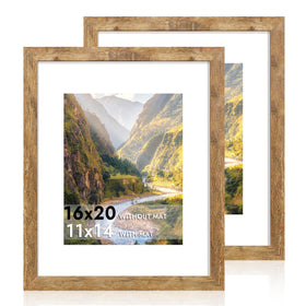 iRahmen 2-pack wood frame with plexiglass protects photos from dust and scratches