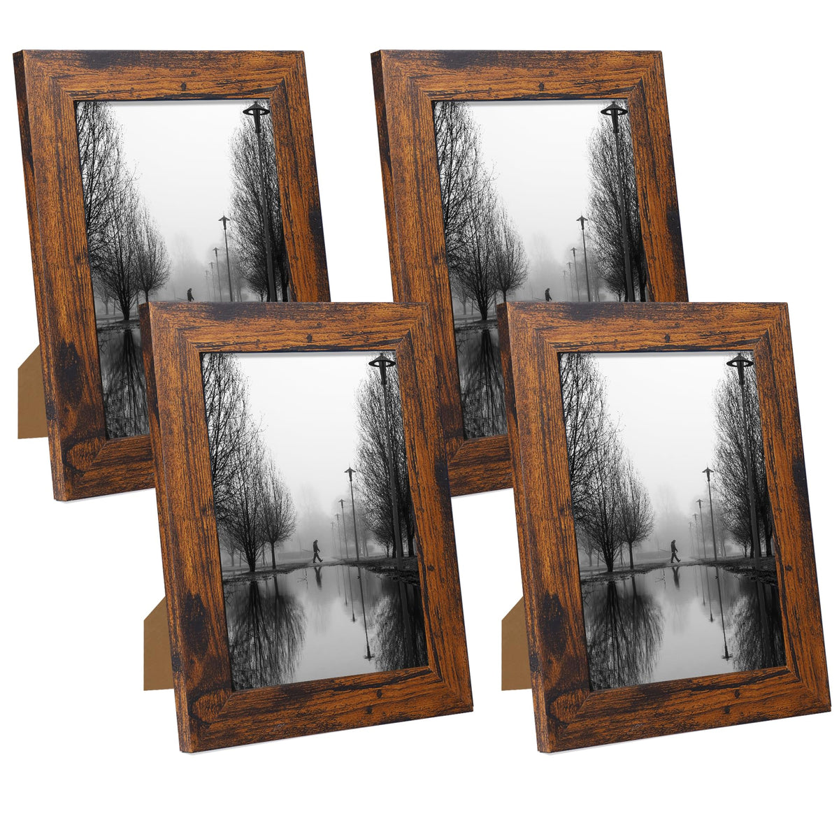 iRahmen 5x7 frame back view for quick setup and secure photo mounting.