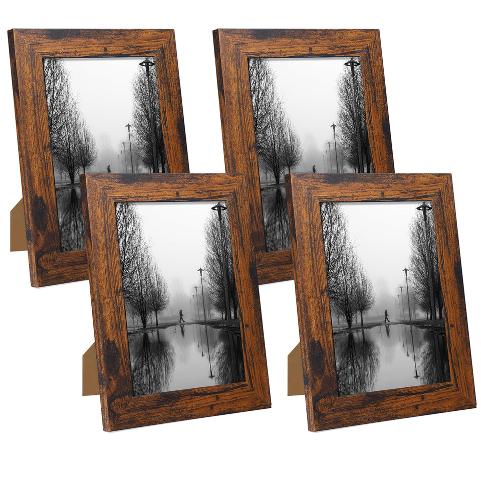 iRahmen 5x7 frame back view for quick setup and secure photo mounting.