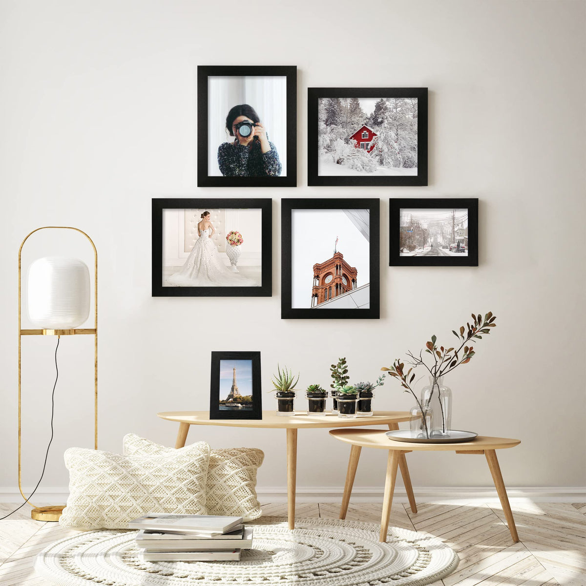 iRahmen 8x10 four-frame setup shown front for wall or desk display.