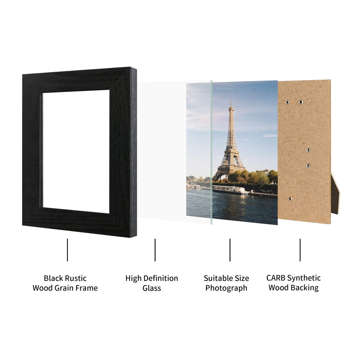 iRahmen 8x10 frame wall-hanging option supports vertical or horizontal display.