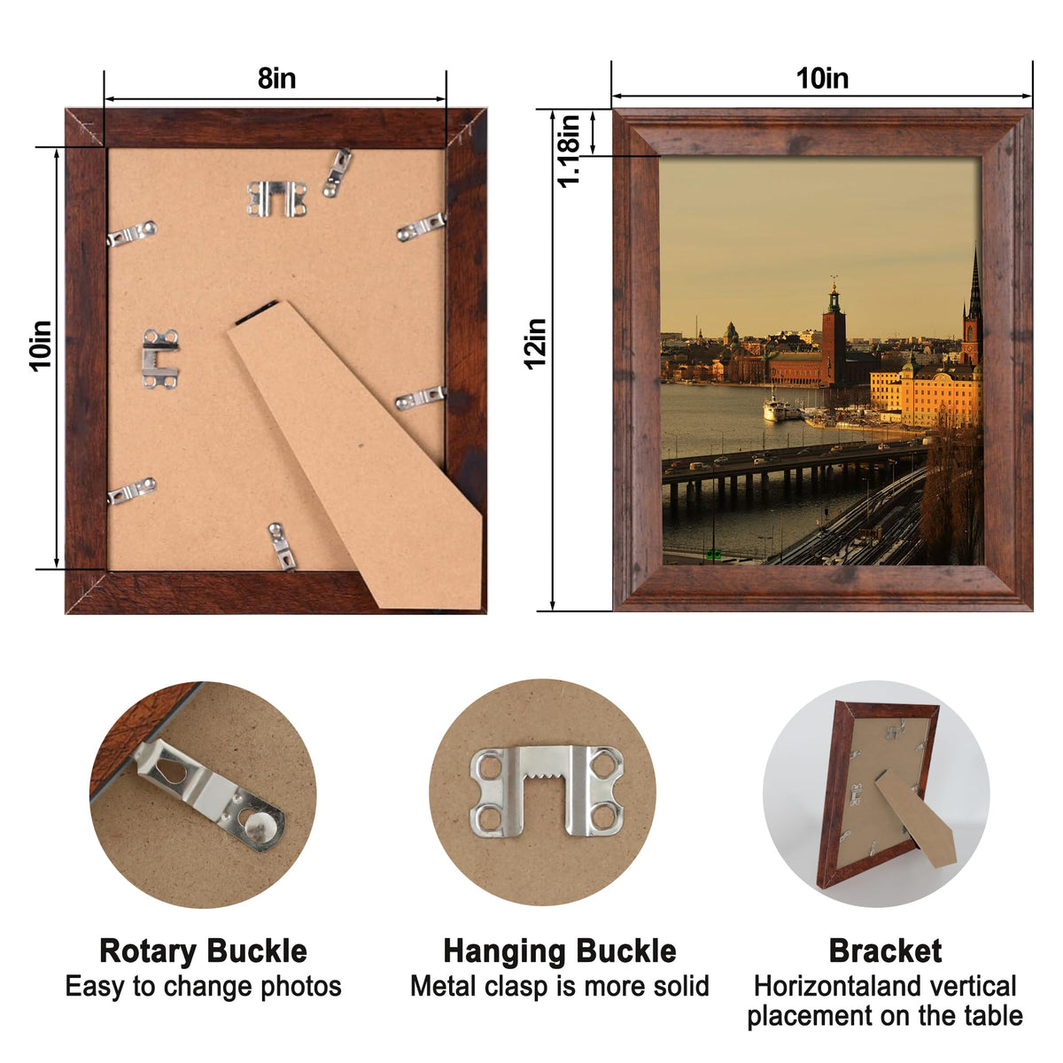 iRahmen 8x10 frame used on a tabletop beside photos