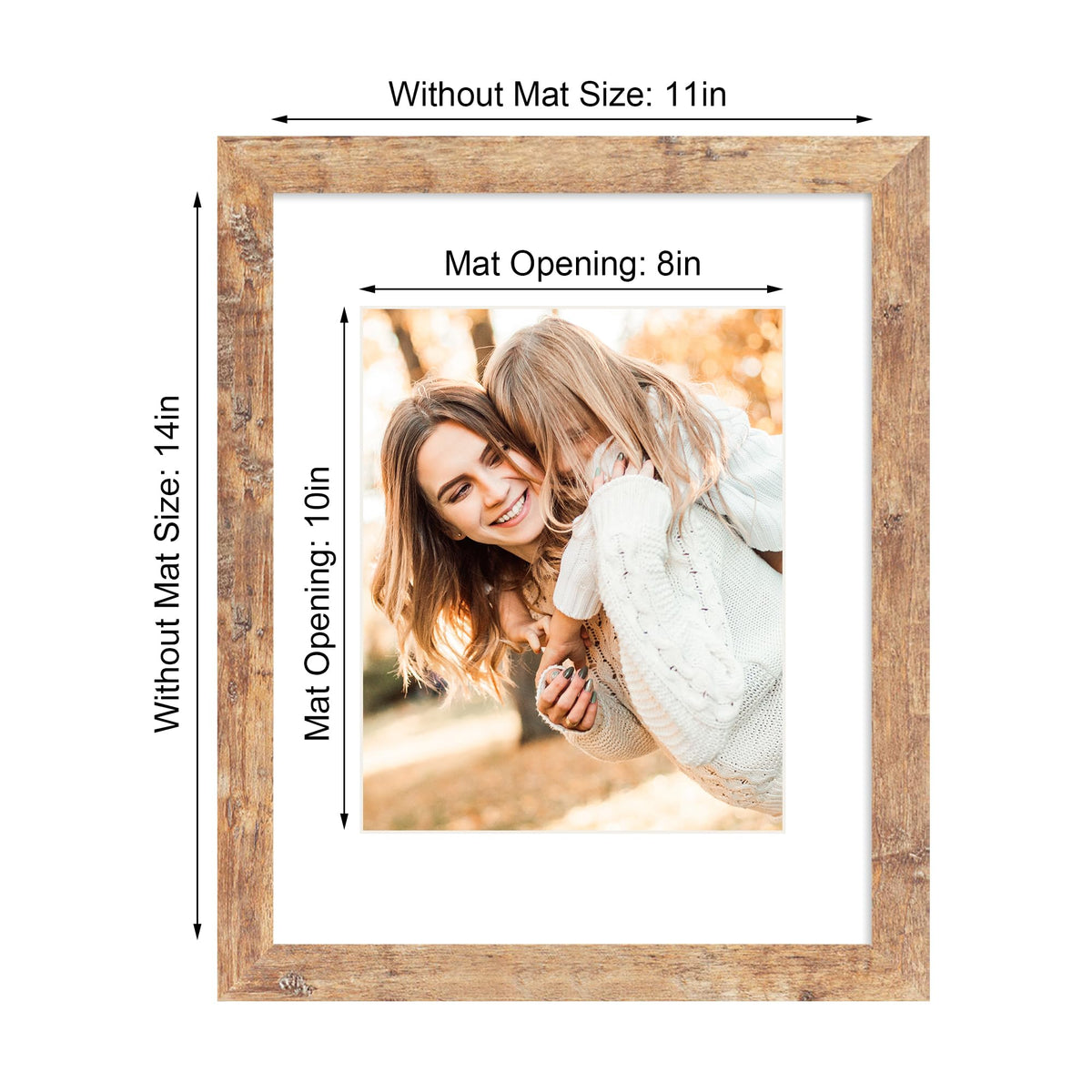 iRahmen durable MDF frame in rustic tone for everyday decor