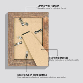 iRahmen easel-back stand enables effortless desk display.
