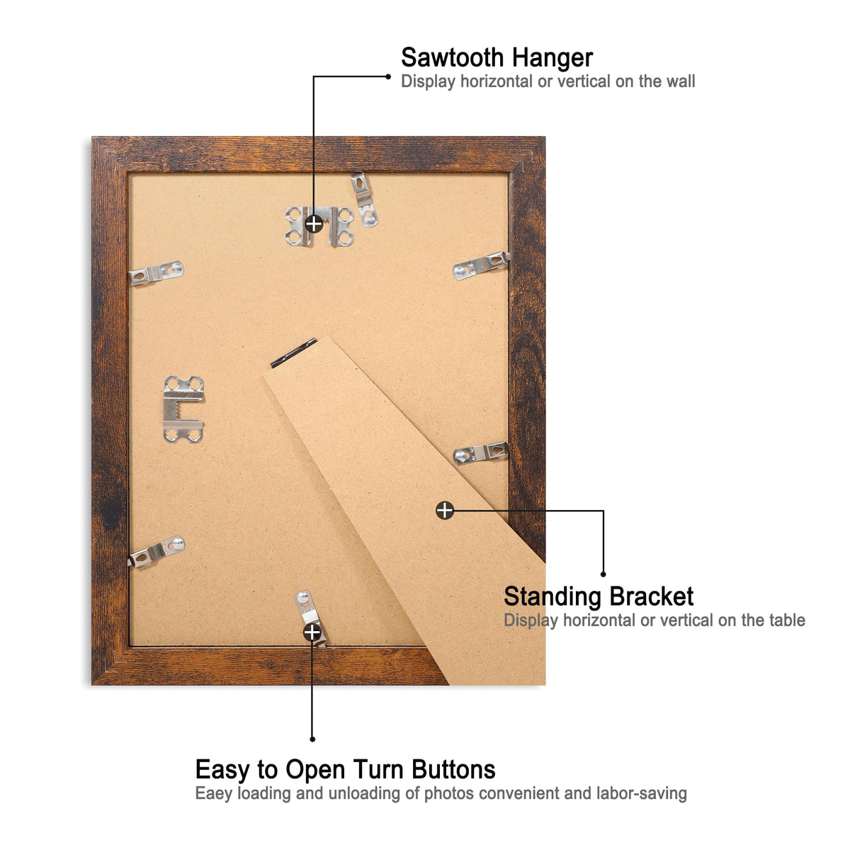 iRahmen easel-back option for stable tabletop display