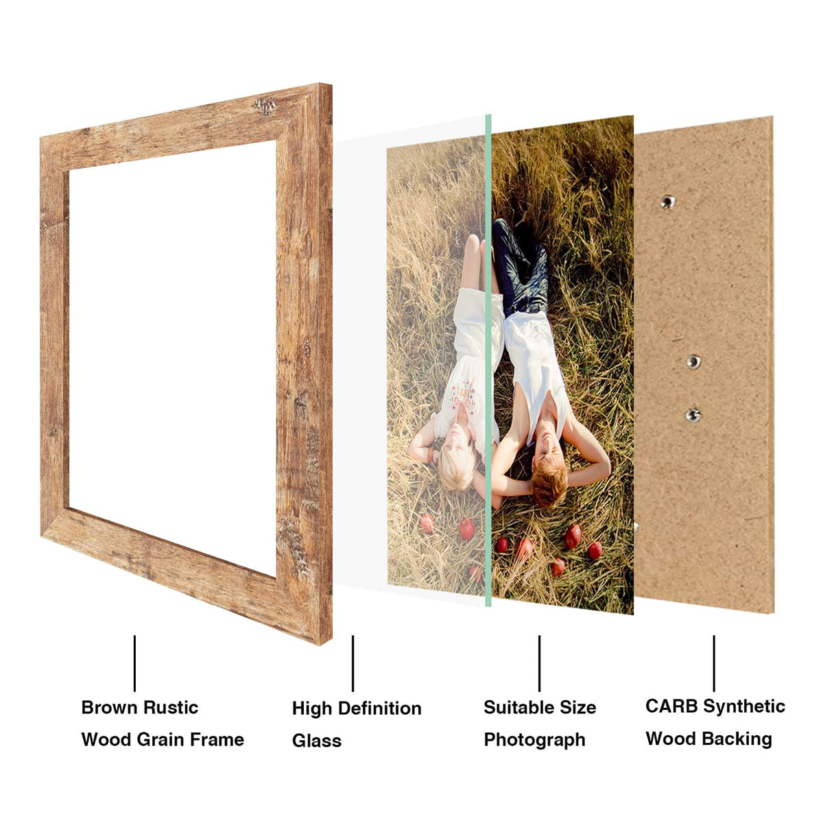 Close-up of real glass in iRahmen frame protecting from dust