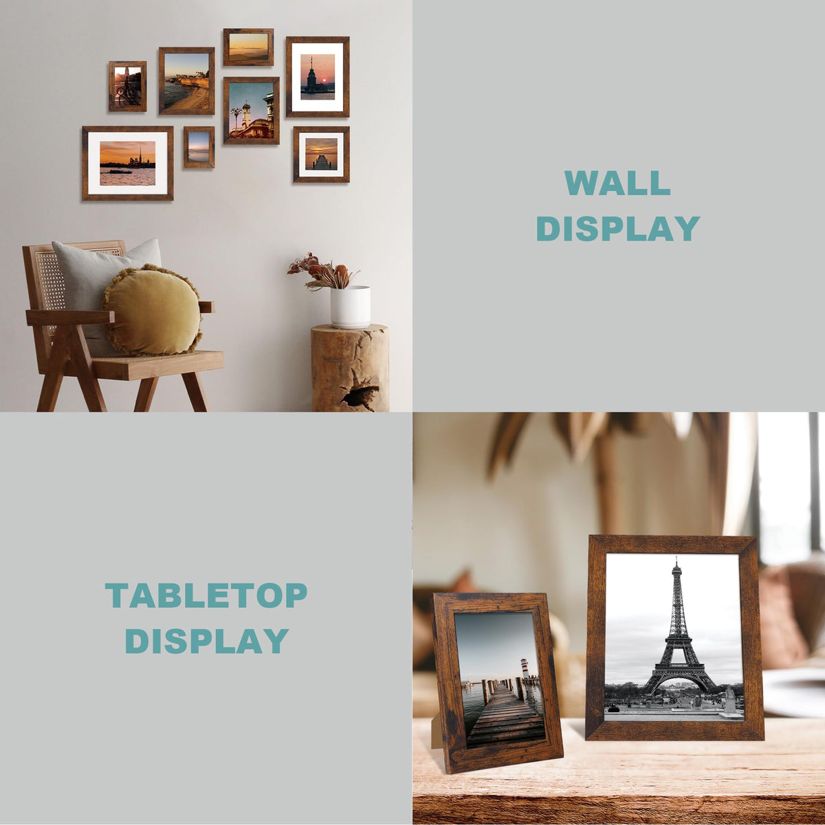 irahmen rustic wooden frame detail highlights natural texture