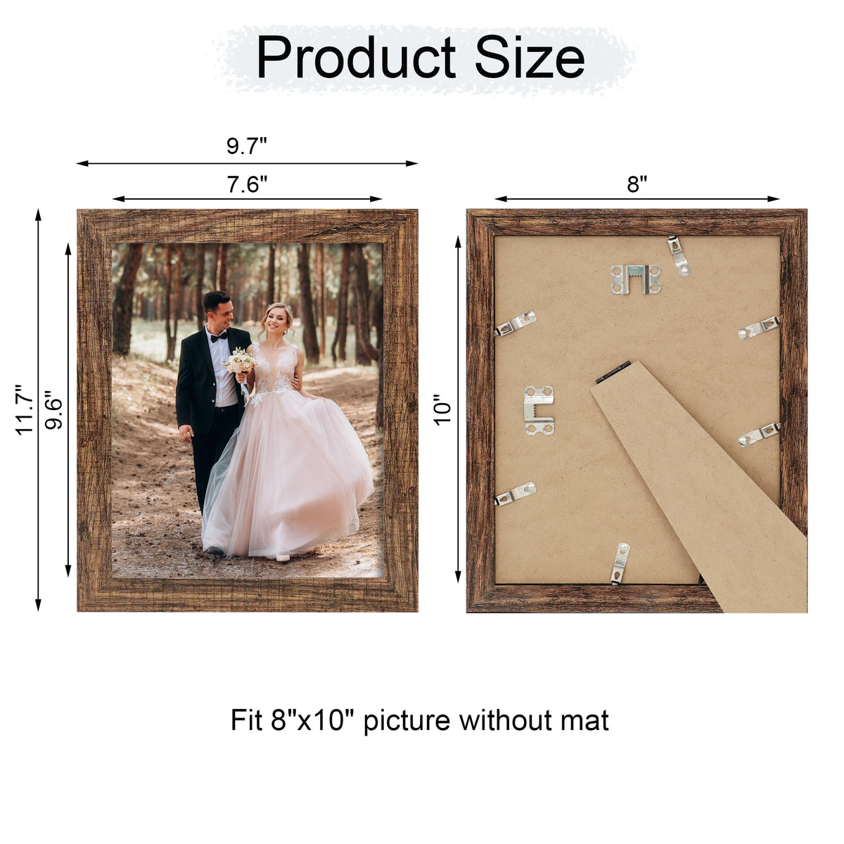 iRahmen wall-hanging kit supports vertical or horizontal mounting.