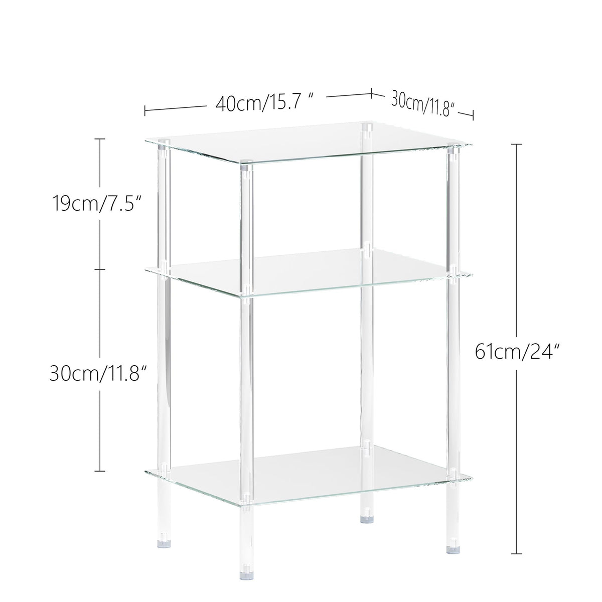 IRCPEN 2-pack side tables in living room setup for organized remotes and books