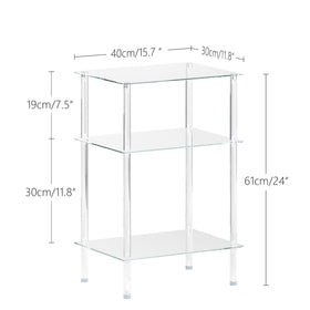 IRCPEN 2-pack side tables in living room setup for organized remotes and books