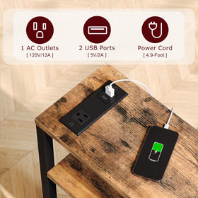 IRCPEN bedside table with magazine rack for bed-side reading material.