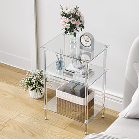 IRCPEN minimalist nightstands beside bed offer clutter-free surfaces for lamp
