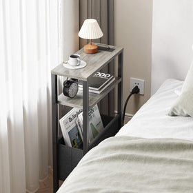 IRCPEN oak grey finish end table complements modern interiors.