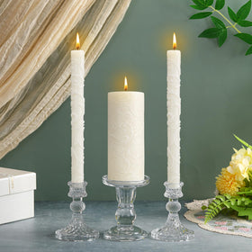 Irenare church ceremony decor with clear glass holders