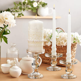 Irenare elegant wedding decor table centerpiece with unity candles and holders