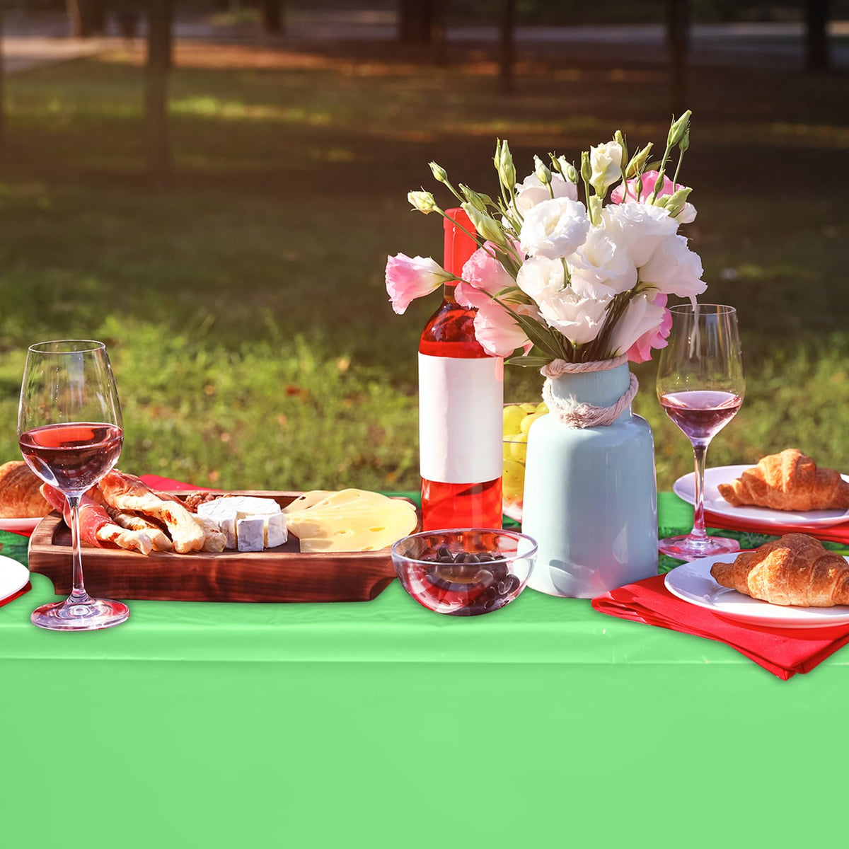 Irenare luau tablecloth vibrant multicolor design enhances tropical decor.