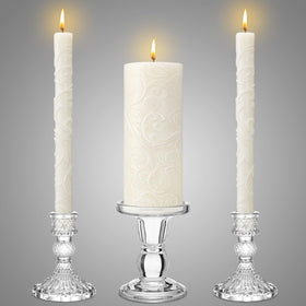 Irenare unity candles with three-piece set for a romantic wedding ceremony