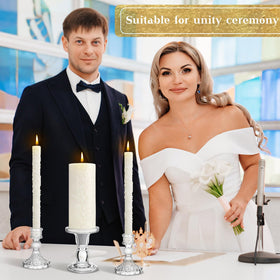 Irenare white pillar candles in large size for centerpiece focus