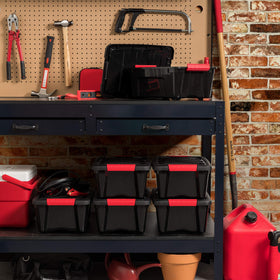 IRIS USA 13qt storage bin; built-in handles for easy lifting.