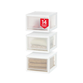 IRIS USA 14-qt drawer front view shows organized storage and quick access