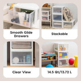 IRIS USA 14-qt drawer under sink storage keeps supplies tidy