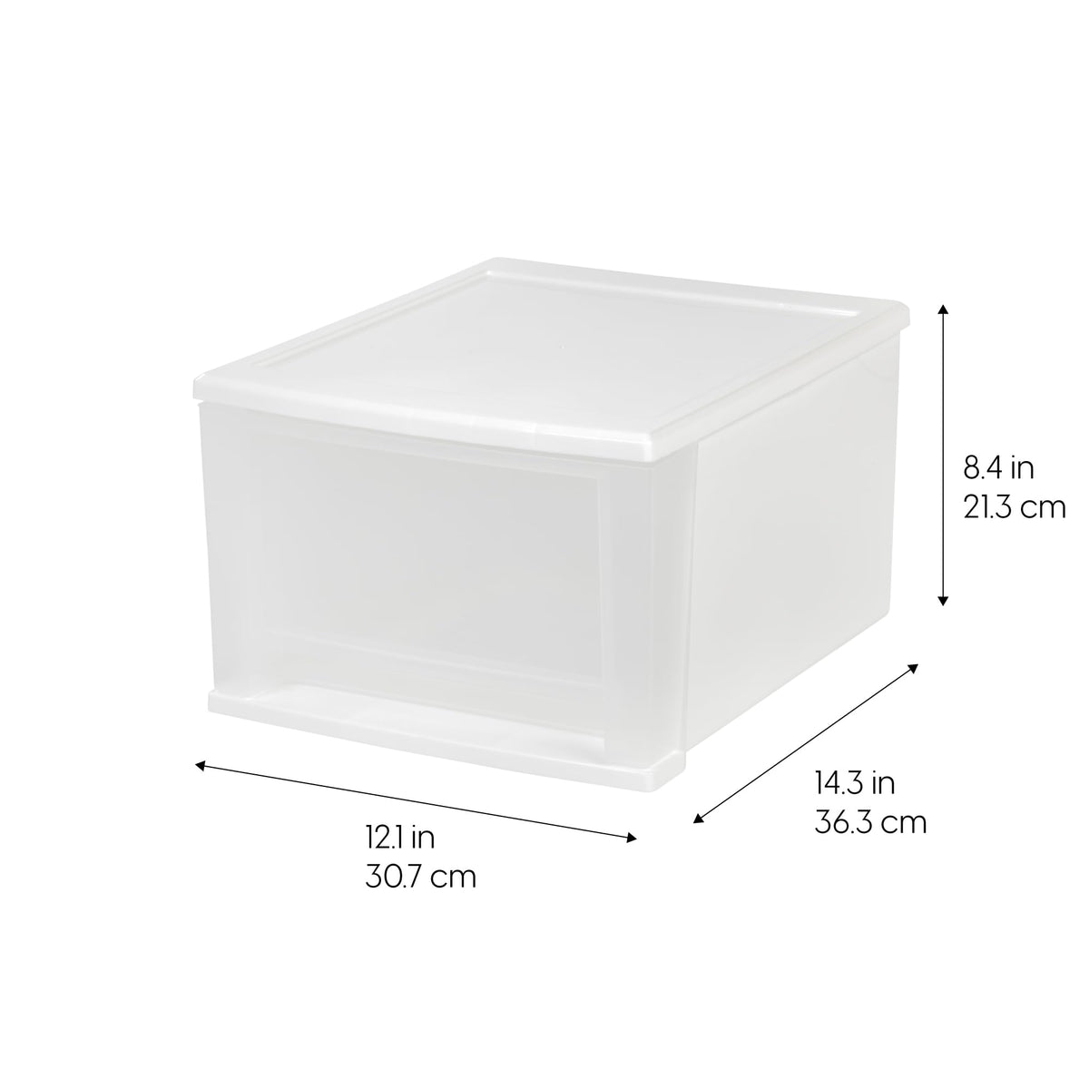 IRIS USA 17 Qt stacking drawer stackable design saves space.