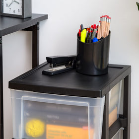 IRIS USA two-pack storage cart set for versatile storage options.