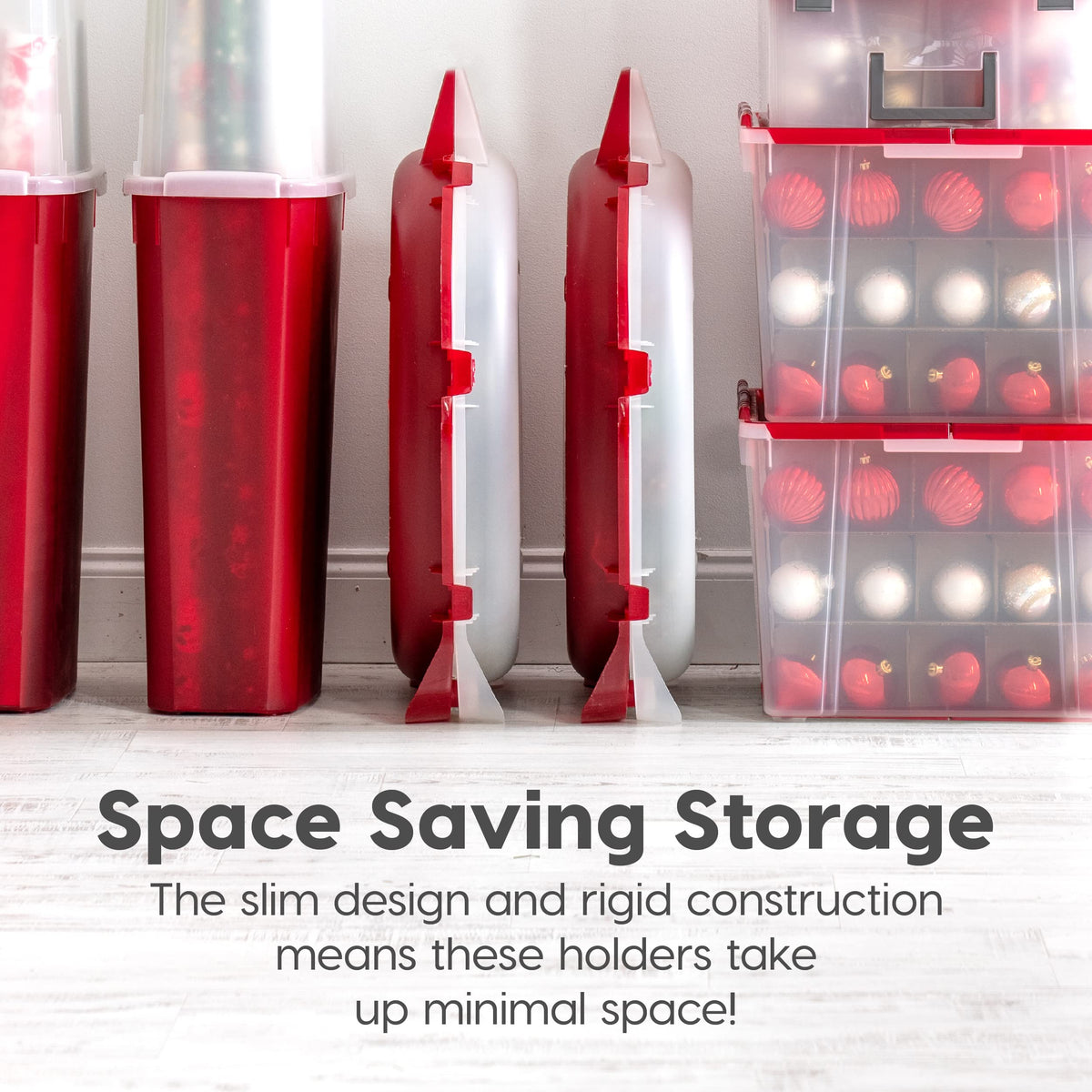 IRIS USA inner circular support protects wreath shape during storage.