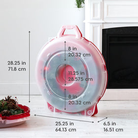IRIS USA two-pack wreath storage solution shown for organization and space saving.