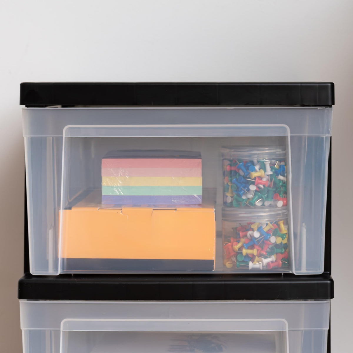 IRIS USA top surface of the storage cart for displaying essentials.