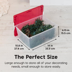 IRIS USA 4-pack deep storage bin, stackable for space-saving organization.