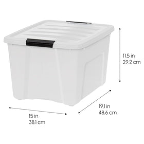 IRIS USA BPA-free bin close-up highlights durable, safe storage materials.