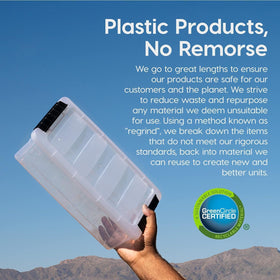 IRIS USA 6 Qt bin with lid lock keeps contents secure.