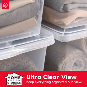 IRIS USA BPA-free bin keeps items safe and clean.